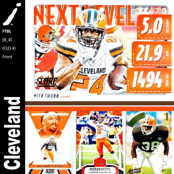 NFL Other - Cleveland Browns 4 Card Lot - FTBL [8_4]